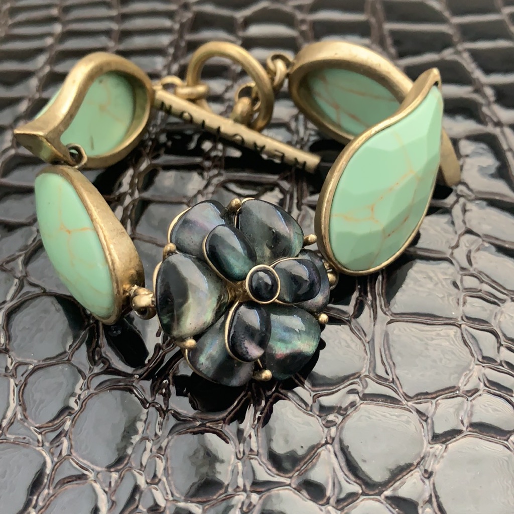 Kenneth Cole Reaction TurquoiseGold Bracelet 12$